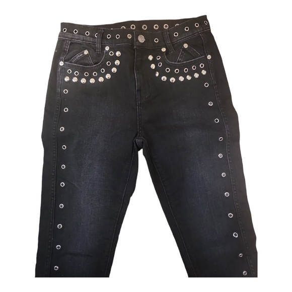 Current/Elliott High Waist 7 Pocket Studded Stiletto Luminary Skinny Jeans Sz 26 - Picture 7 of 14